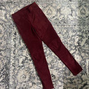 Burgundy High-Rise Microsuede Jeggings NWT